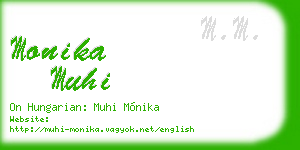 monika muhi business card